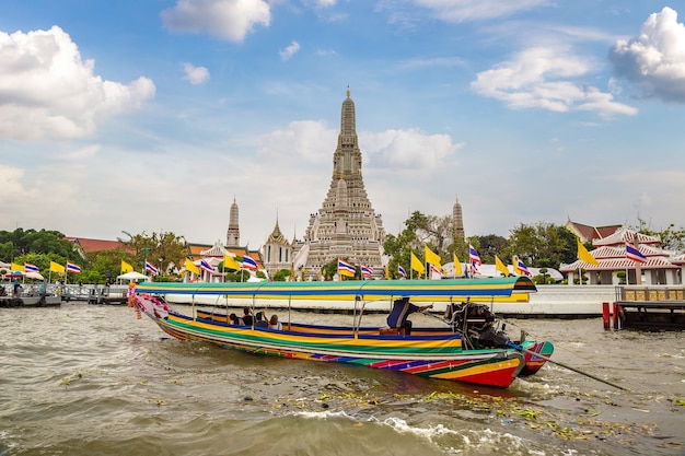 Wat Arun Temple in Bangkok, Thailand in a summer day