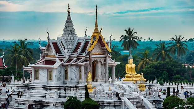 Photo wat benchamabophit or marble temple in bangkok thailand