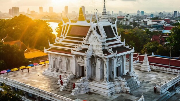 Wat benchamabophit of marmeren tempel in Bangkok, Thailand