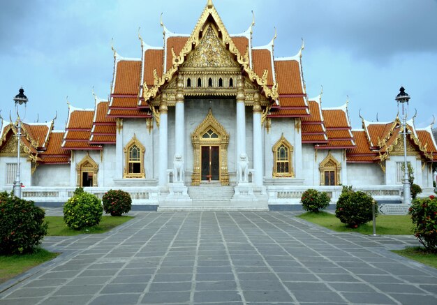 Wat benchamabophit royal temple built with white carrara marble built for king chulalongkorn