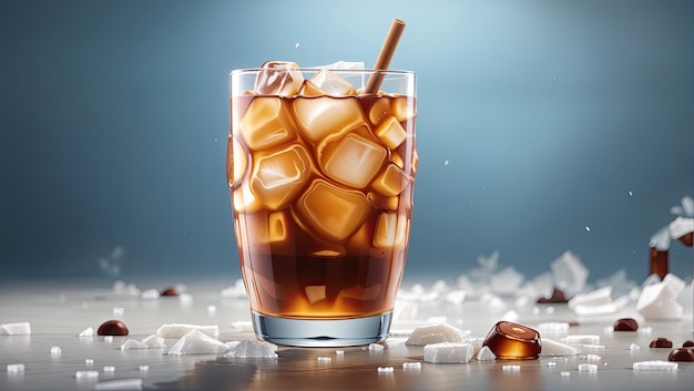 Wat dacht je van Chilled Elegance Iced Coffee op een blanco doek ?