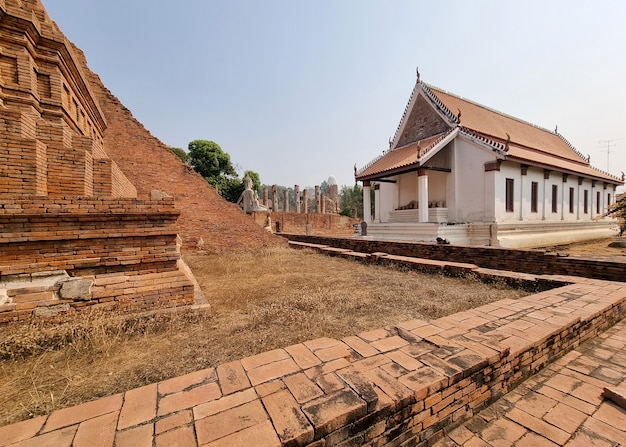 ワットマハタット寺院チャイナット地区タイ1901年にすべての壮大な古代を記録しました