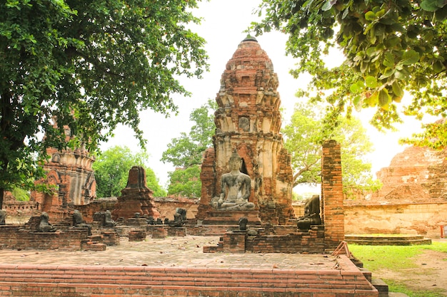 Wat Mahathat in het Historische Park van Ayutthaya, Thailand.