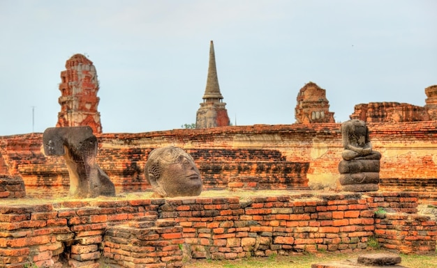Wat Mahathat-tempel in het Ayutthaya Historical Park Thailand Een UNESCO-werelderfgoed