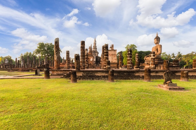 Wat Mahathat temple at Sukhothai historical park, Sukhothai Province, Thailand