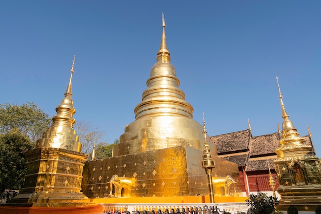 Wat Phra Singh is een prachtige oude tempel in de provincie Chiang Mai Chiag Mai Thailand