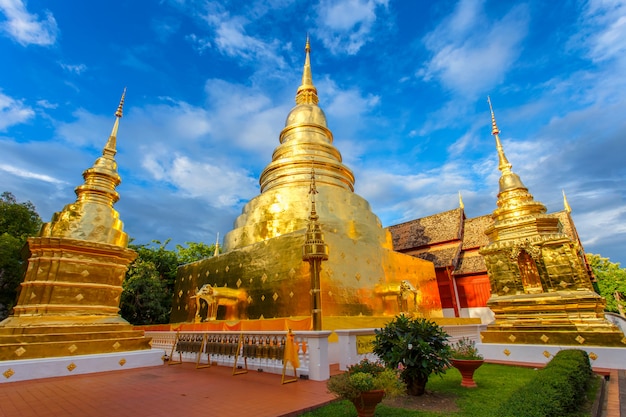 Wat phra singh is located in the western part of the old city center of chiang mai,thailand