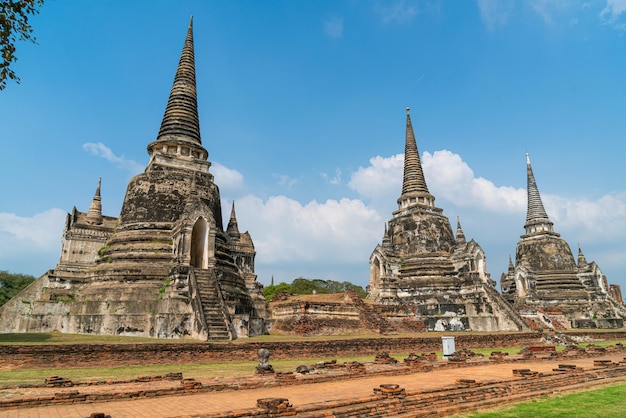 Wat Phra Sri Sanphet Temple in the precinct of Sukhothai Historical Park, a UNESCO World Heritage Site in Ayutthaya, Thailand