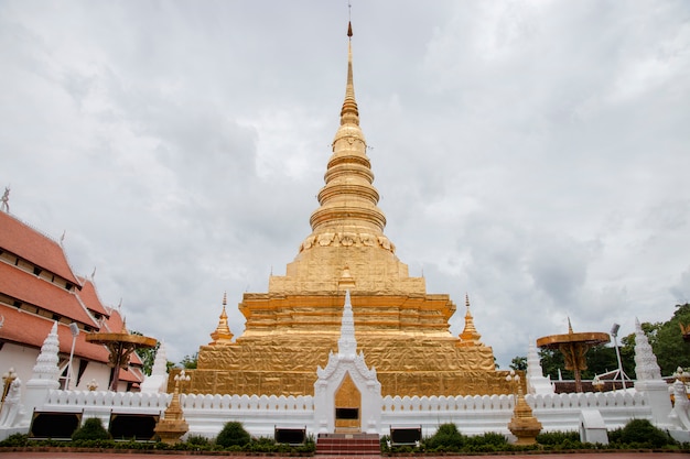 Wat Phra That Chae Haeng een iconische beroemde tempel in Nan de noordelijke provincie in het noorden van Thailand.