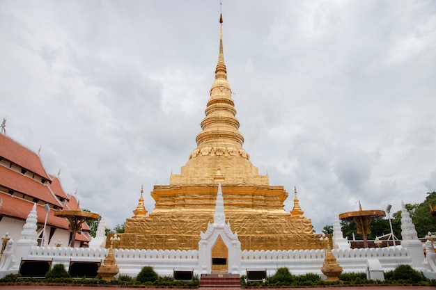 Wat Phra That Chae Haeng an iconic famous temple in Nan the Northern province in the Northern Thailand.