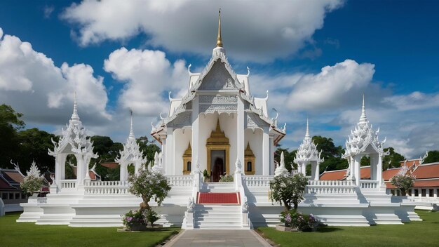 Wat rong khun temple white temple in chiang rai thailand