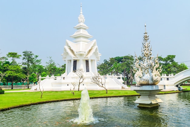 wat rongkhun in chiangrai provincie Thailand