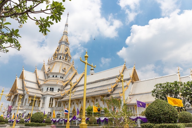 Wat Sothonwararam Worawihan-tempel bij Chachoengsao-Provincie, Thailand