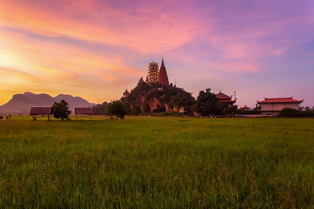 Wat Tham Suea at Kanchanaburi Province in Thailand