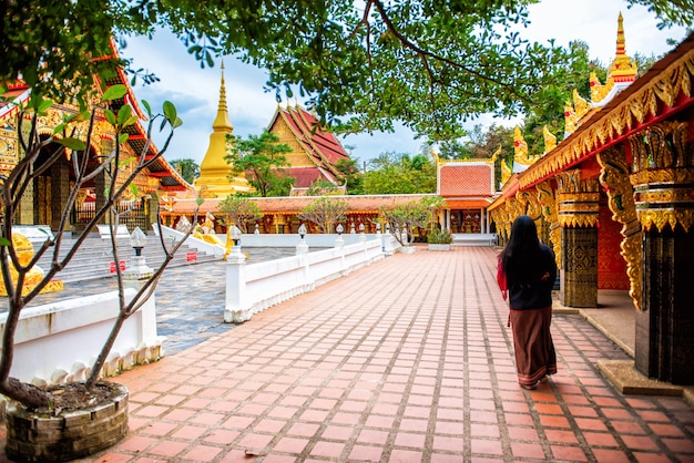 Wat Wang Kham-tempels in Khao Wong, Oriëntatiepunt in Kalasin-provincie Thailand