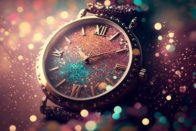 watch glitter background