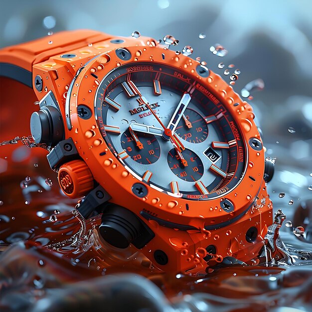 Photo a watch is shown in a muddy rocky environment