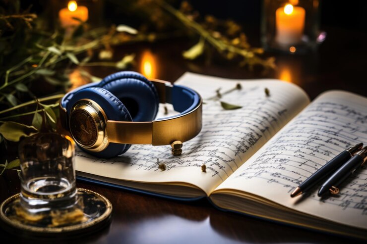 Фотография часы сидят на книге с свечой на заднем плане