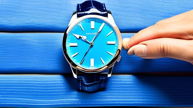 a watch on the table background