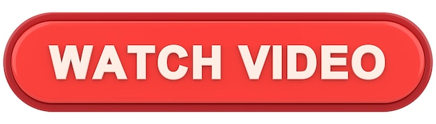 Watch video button 3D illustration