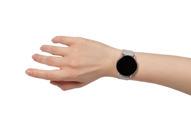 watch on woman hand isolated