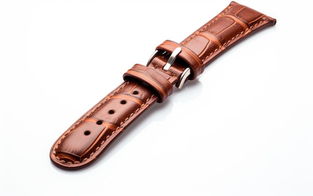 Watchband Crafted from Genuine Leather isolated on transparent Background