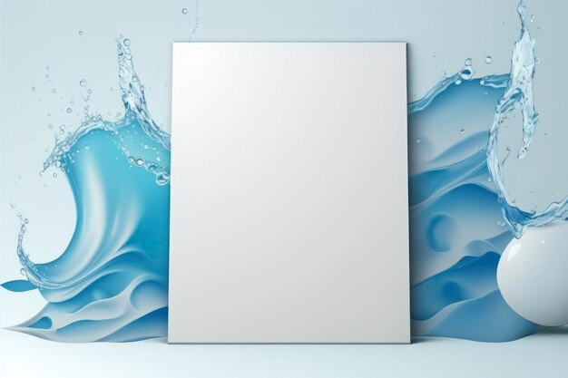 Photo water background copy space mockup