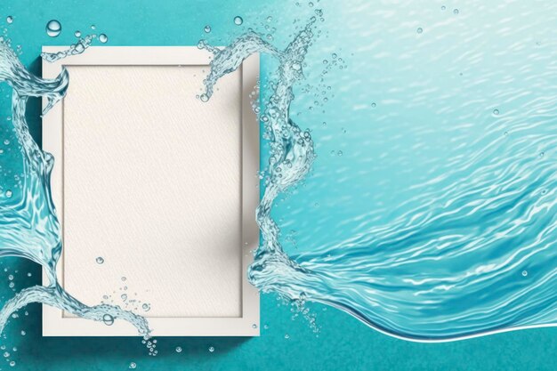 Photo water background copy space mockup