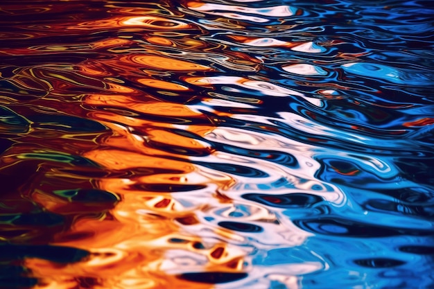 Water background that captivates the eye with its unique shapes colors and textures Generative AI