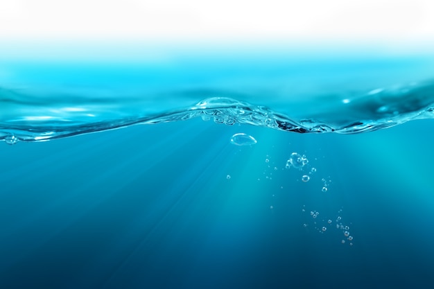 Foto sfondo d'acqua con bolle d'aria