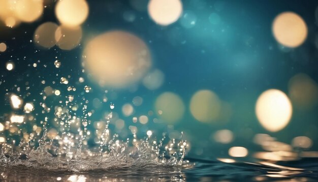 Foto sfondio acquatico con abbagliamento bokeh