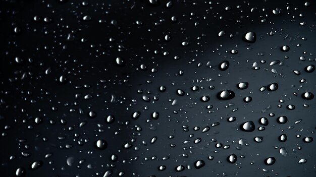 Photo water ballet droplets on a black canvas