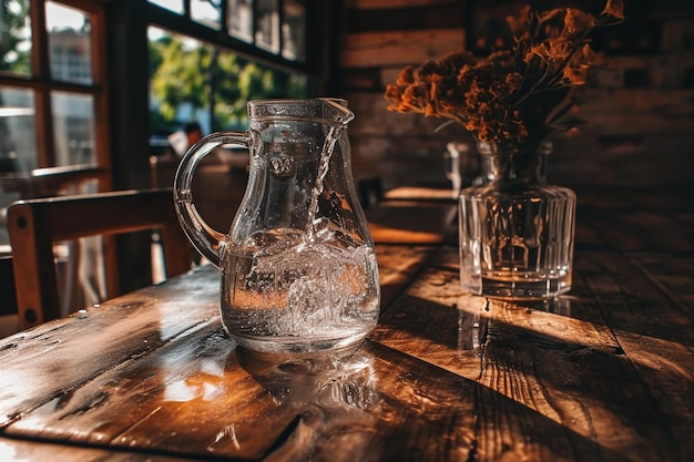 Photo water being poured into jug