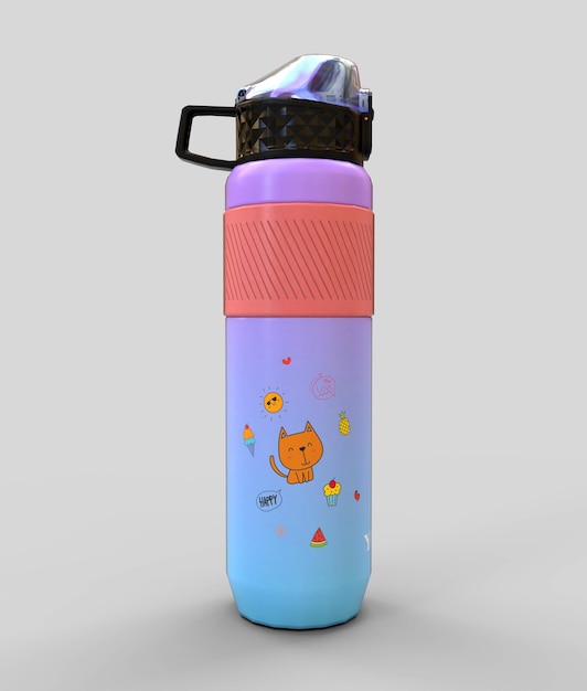 Water bottle Cute transparent sipper bottle for kids school water bottle for kids lavender or pur