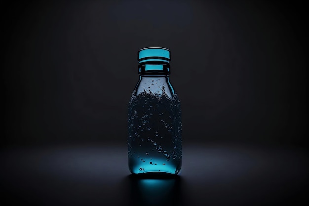 water bottle dark background