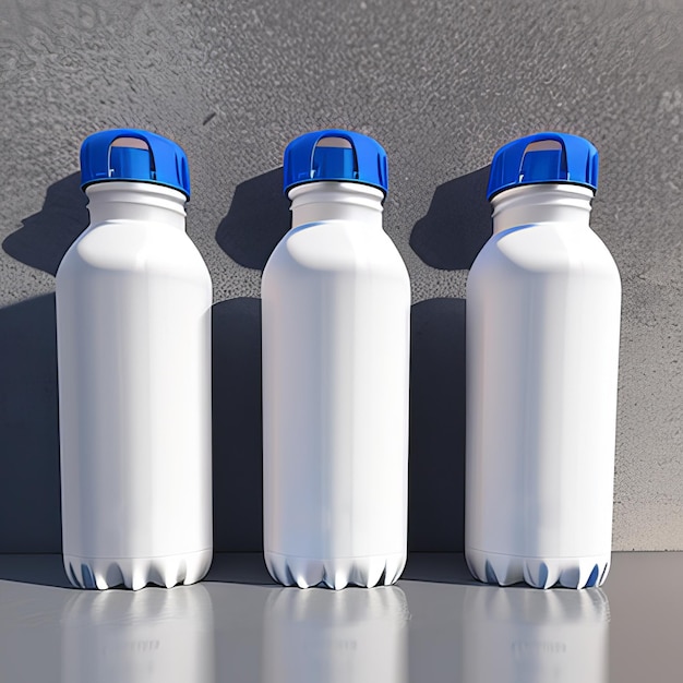 Фото Макет бутылки с водой пустой дизайн