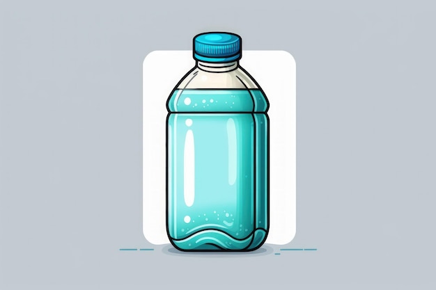 Water bottle on a white background clipped