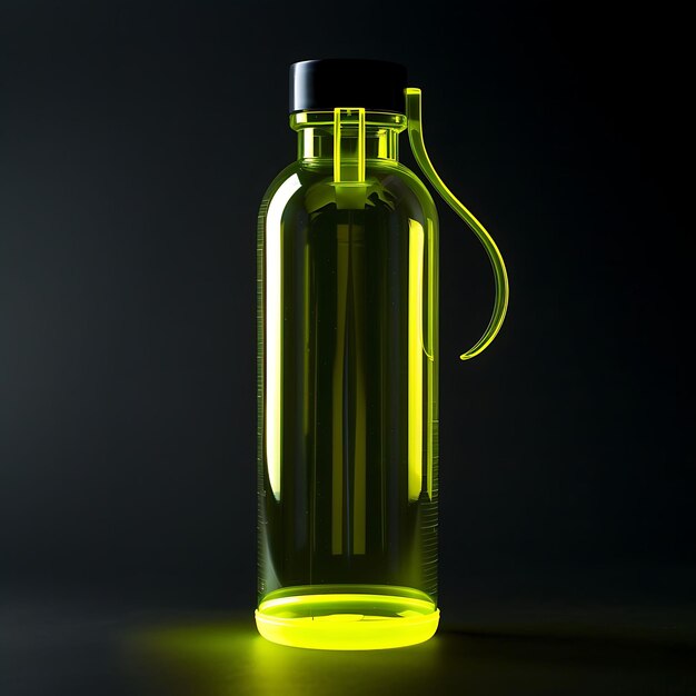 Photo water bottle with leak proof and insulated made with tritan glowing object y2k transparent design