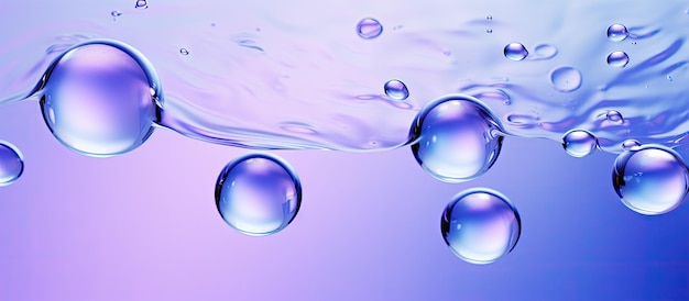 пузырьки воды в стакане воды