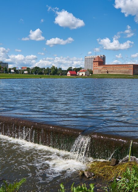 Water cascade city of Lida, Belarus