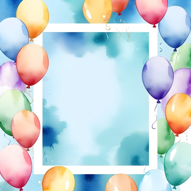 Фото Цветная картка для вечеринки дня рождения рамка вертикальный фон пустое ясное пустое пространство для копирования
