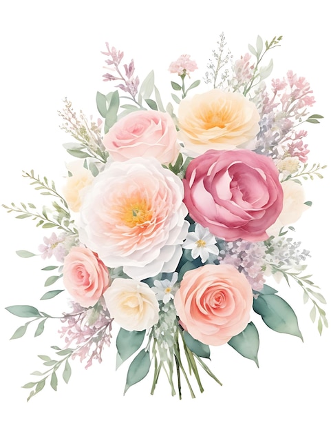 Water color floral Background