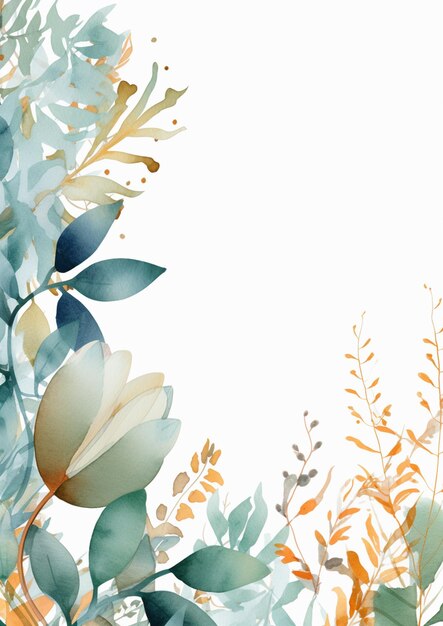 A water color floral wedding corner background