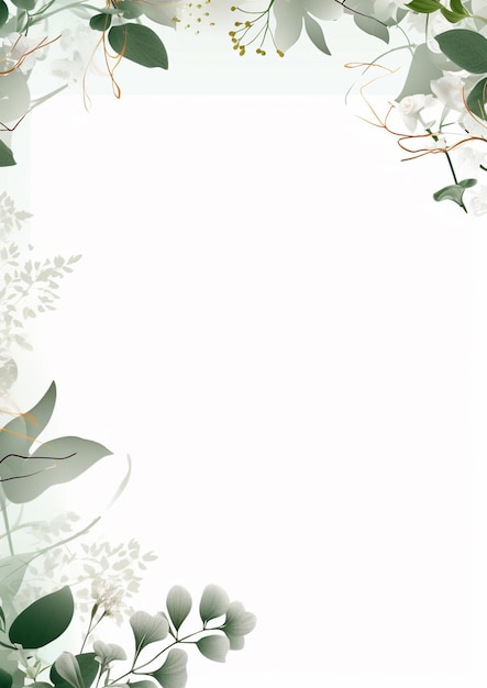 A water color floral wedding corner background