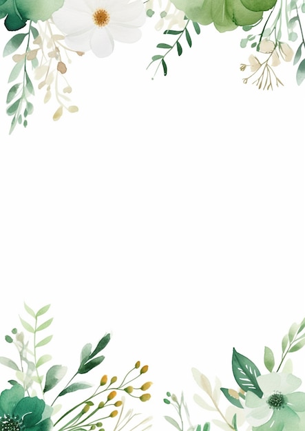 A water color floral wedding corner background