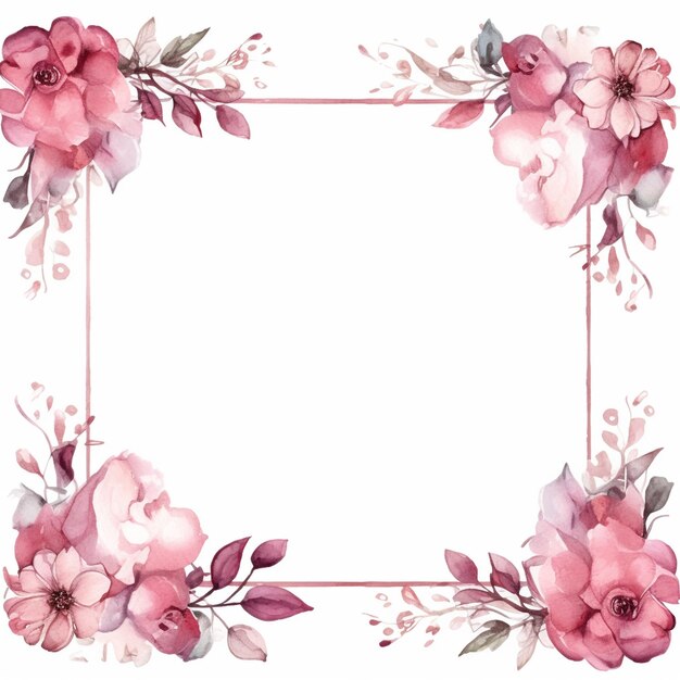 water color frames floral