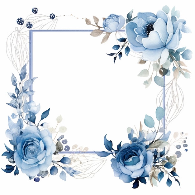 Photo water color frames floral