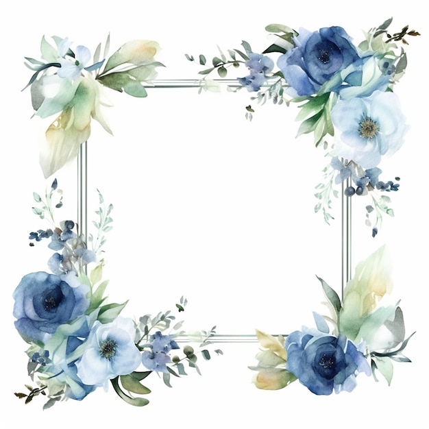 Photo water color frames floral