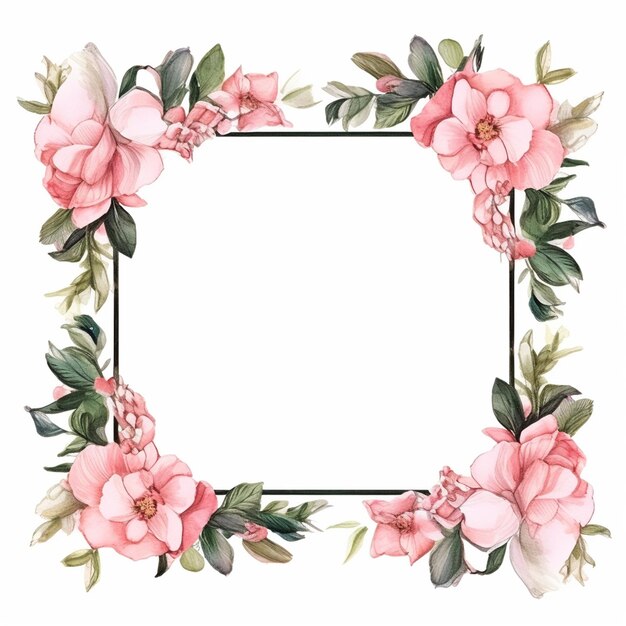 Photo water color frames floral