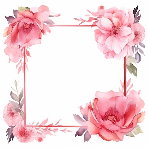 water color frames floral